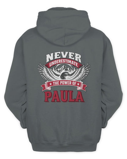 Never Underestimate Your Name Eagle Mountain Shirt PAULA M1-61 / Unisex Hoodie / charcoal