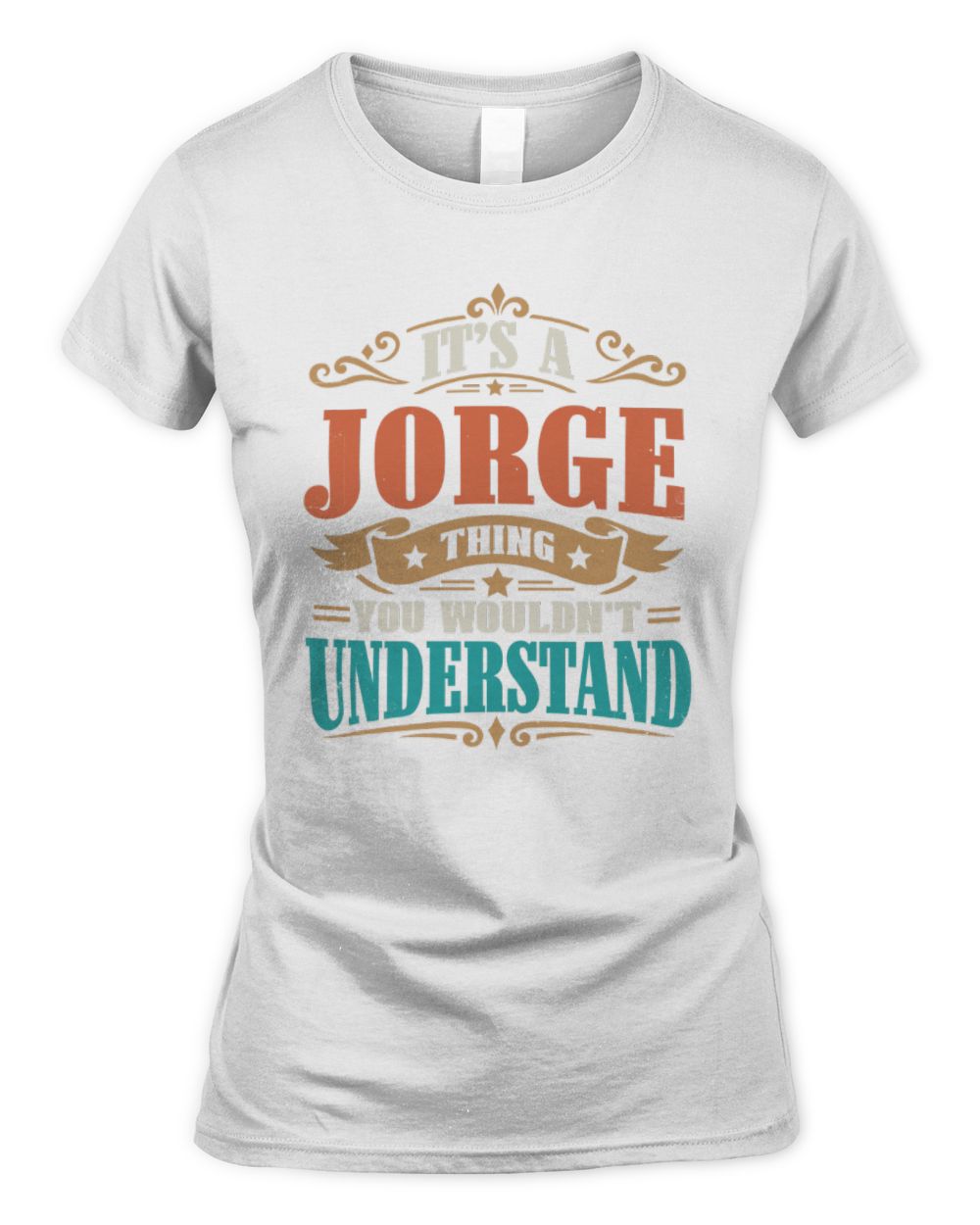 It’s a Name Thing Personalized Retro T-Shirt JORGE M1-47 / Women's Standard T-Shirt / white