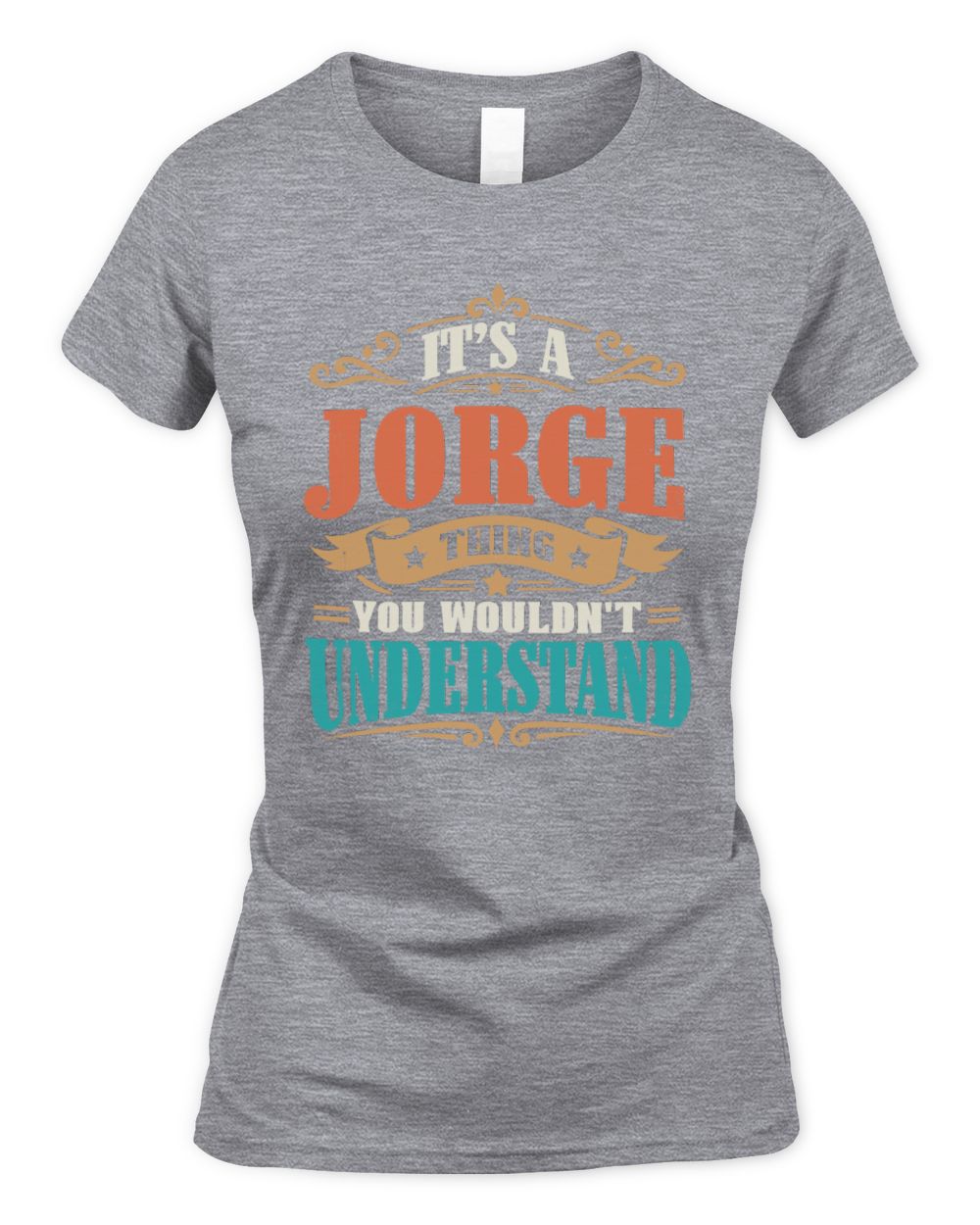 It’s a Name Thing Personalized Retro T-Shirt JORGE M1-47 / Women's Standard T-Shirt / sport grey