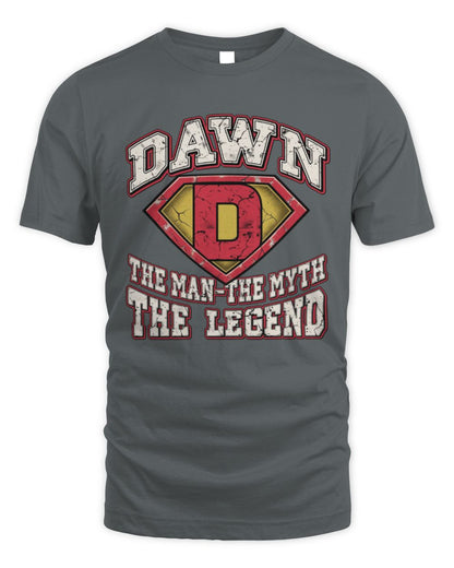 The Man The Myth The Legend Superman Graphic T-Shirt DAWN M1-74 / Unisex Standard T-Shirt / charcoal