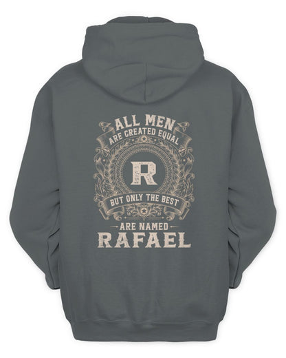 All Men Are Created Equal Cool Logo Shirt RAFAEL M1-60 / Unisex Hoodie / charcoal