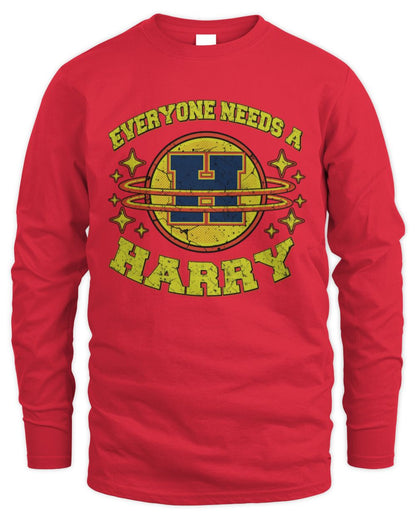 Everyone Needs a Your Name Shirt HARRY M1-76 / Men's Long Sleeved T-Shirt / red