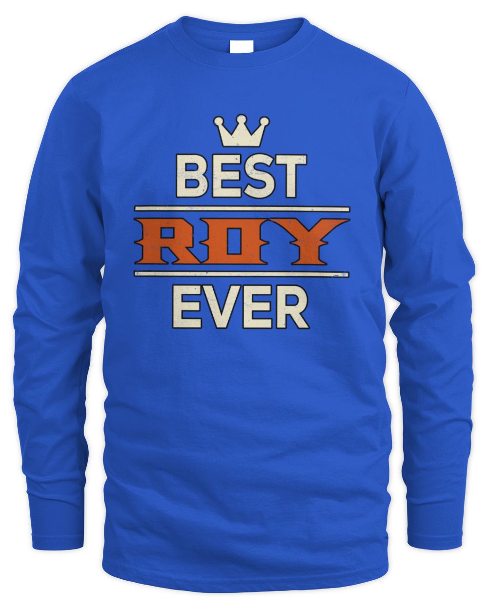 Best Your Name With Crown Shirt ROY M1-59 / Men's Long Sleeved T-Shirt / royal
