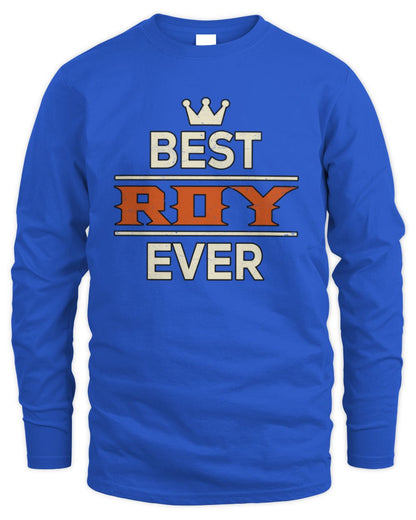 Best Your Name With Crown Shirt ROY M1-59 / Men's Long Sleeved T-Shirt / royal