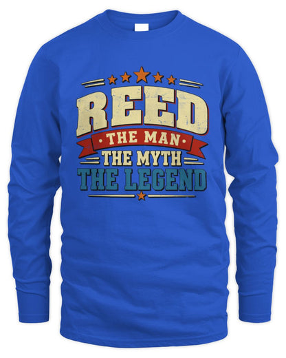 The Man The Myth The Legend Ribbon Vintage T-Shirt REED M1-56 / Men's Long Sleeved T-Shirt / royal
