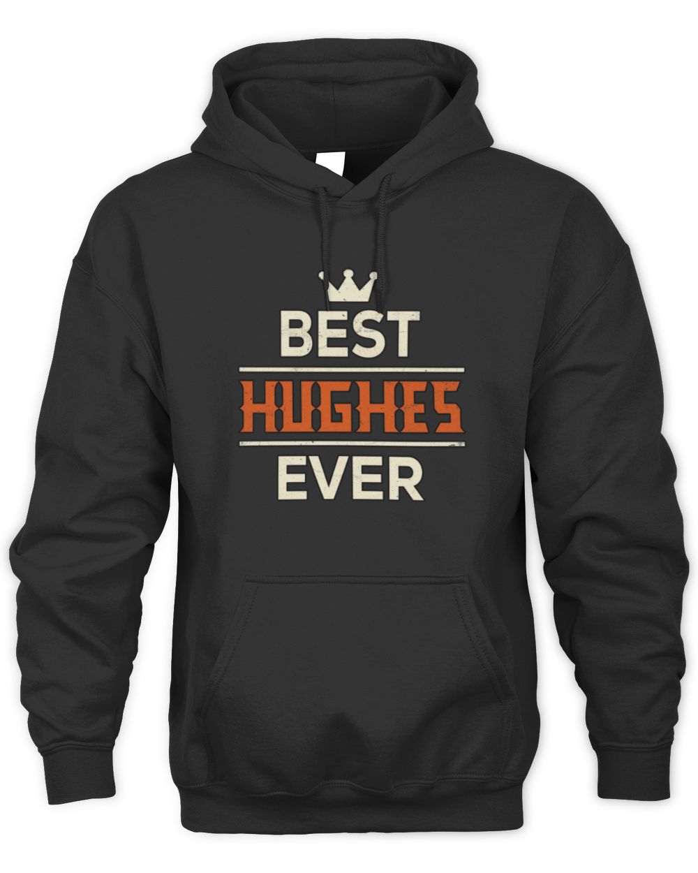 Best Your Name With Crown Shirt HUGHES M1-59 / Unisex Hoodie / black