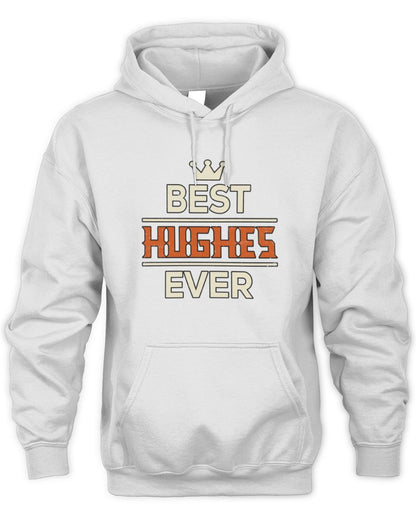 Best Your Name With Crown Shirt HUGHES M1-59 / Unisex Hoodie / white