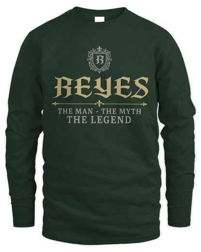 The Man The Myth The Legend Western Shirt REYES M1-78 / Men's Long Sleeved T-Shirt / forest green