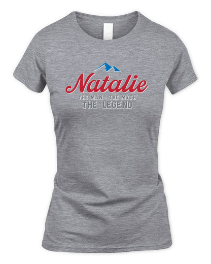 The Man The Myth The Legend Coors Light Beer T-Shirt NATALIE M1-S84 / Women's Standard T-Shirt / sport grey