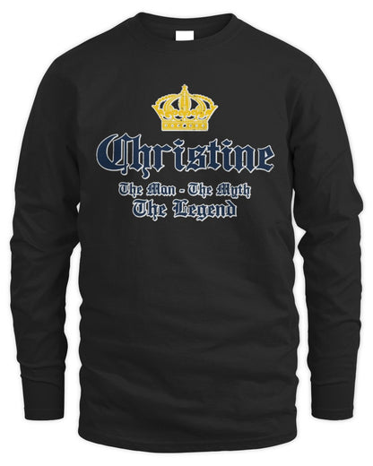 The Man The Myth The Legend Corona Beer T-Shirt CHRISTINE M1-S83 / Men's Long Sleeved T-Shirt / black