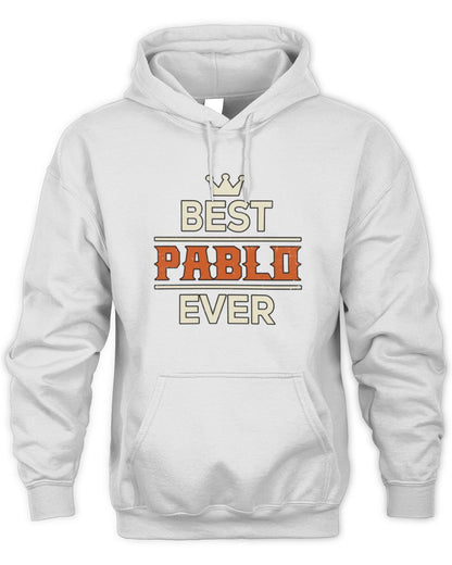 Best Your Name With Crown Shirt PABLO M1-59 / Unisex Hoodie / white