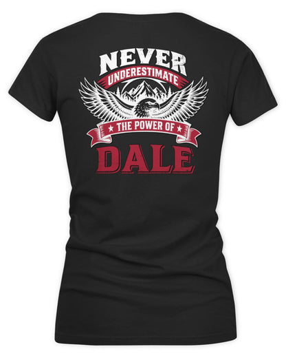 Never Underestimate Your Name Eagle Mountain Shirt DALE M1-61 / Women's V-Neck T-Shirt / black