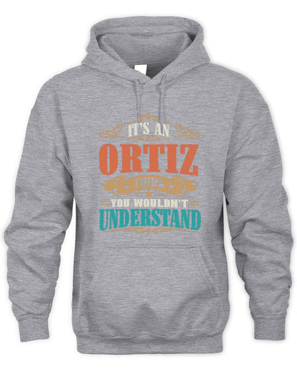 It’s a Name Thing Personalized Retro T-Shirt ORTIZ M1-47 / Unisex Hoodie / sport grey