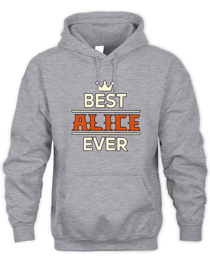 Best Your Name With Crown Shirt ALICE M1-59 / Unisex Hoodie / sport grey