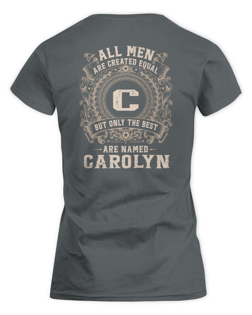 All Men Are Created Equal Cool Logo Shirt CAROLYN M1-60 / Women's Standard T-Shirt / charcoal