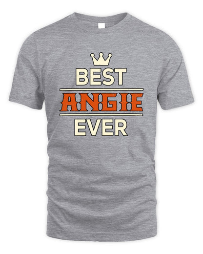 Best Your Name With Crown Shirt ANGIE M1-59 / Unisex Standard T-Shirt / sport grey