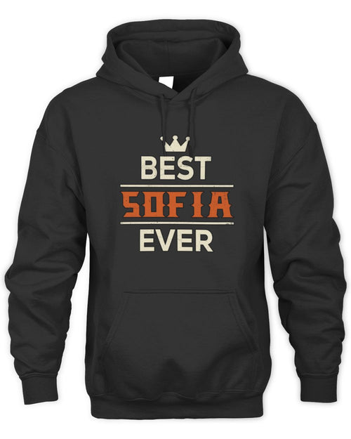 Best Your Name With Crown Shirt SOFIA M1-59 / Unisex Hoodie / black