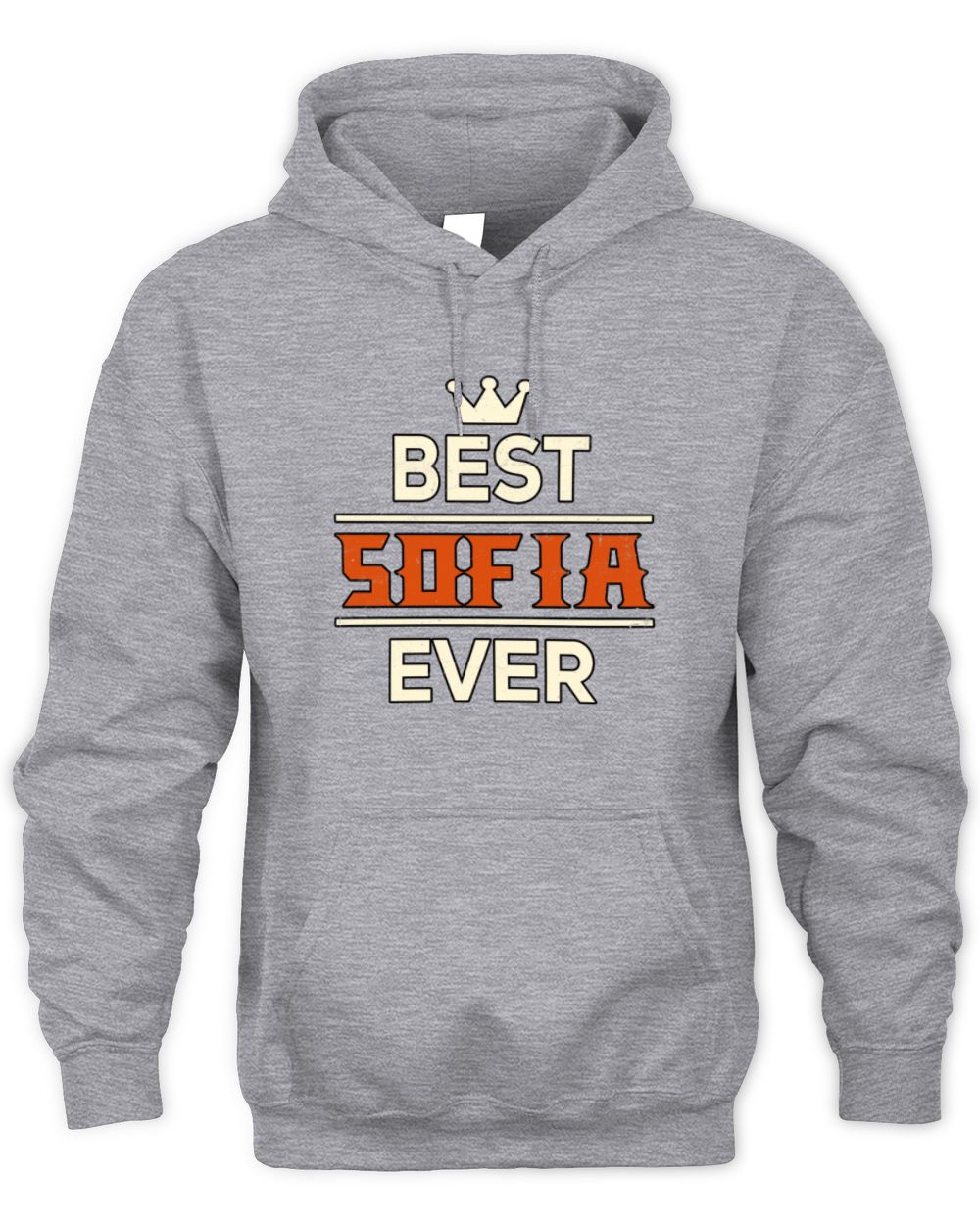Best Your Name With Crown Shirt SOFIA M1-59 / Unisex Hoodie / sport grey