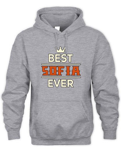 Best Your Name With Crown Shirt SOFIA M1-59 / Unisex Hoodie / sport grey