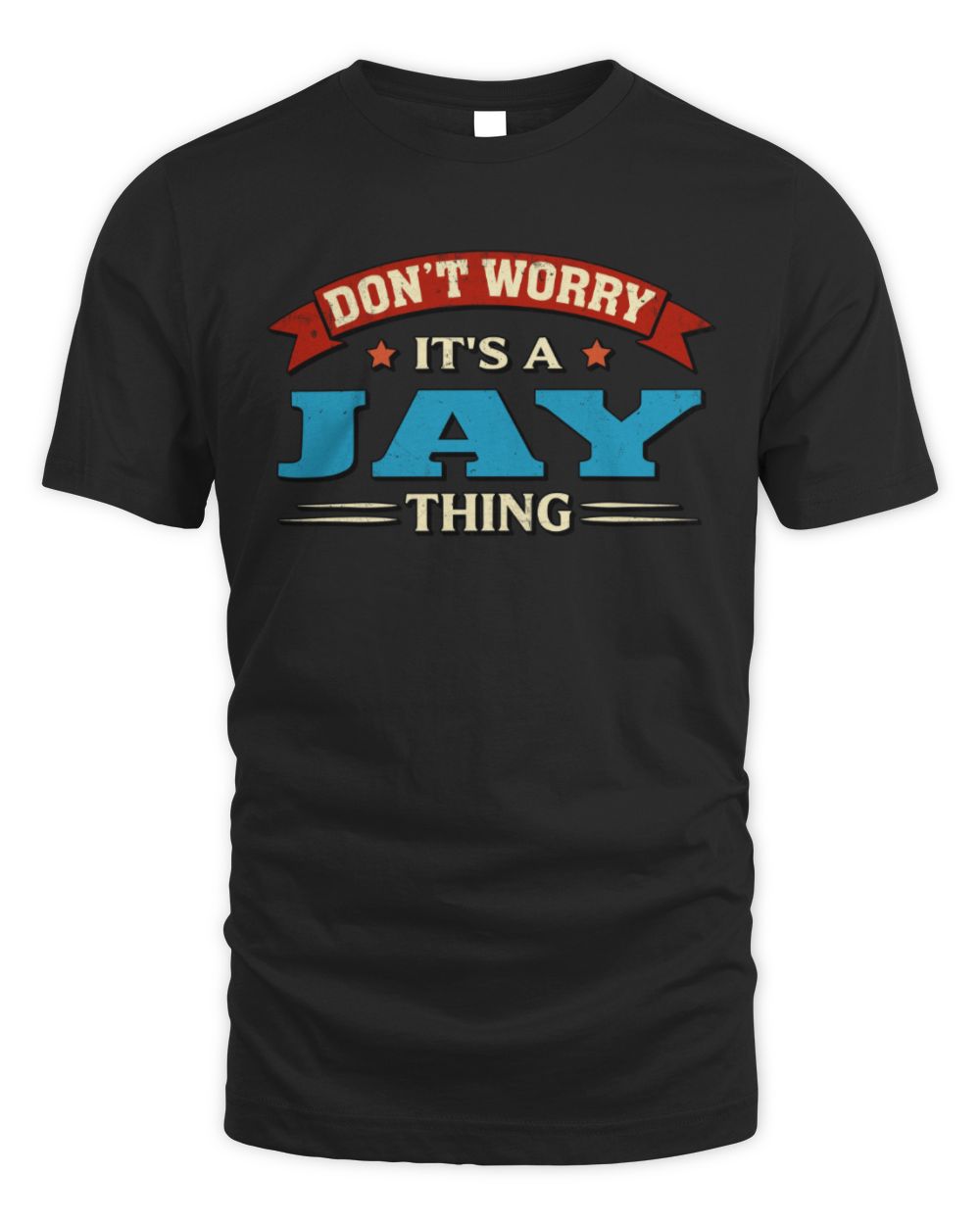 Don't Worry It's a Your Name Thing Funny Retro T-Shirt JAY M1-57 / Unisex Standard T-Shirt / black