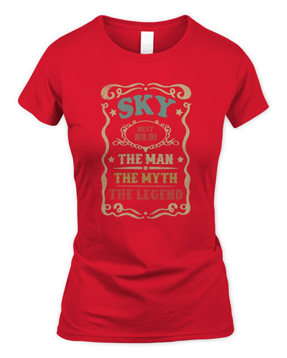 The Man The Myth The Legend Vintage Gold Wine Shirt SKY M1-52 / Women's Standard T-Shirt / red
