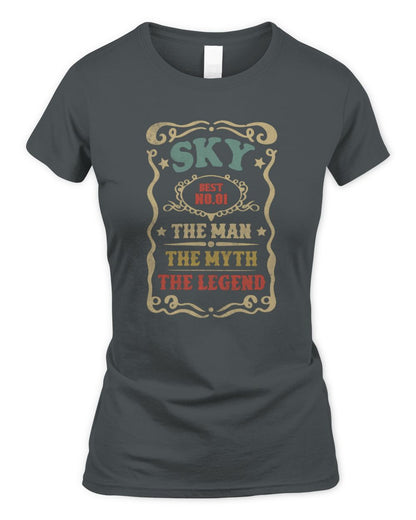 The Man The Myth The Legend Vintage Gold Wine Shirt SKY M1-52 / Women's Standard T-Shirt / charcoal