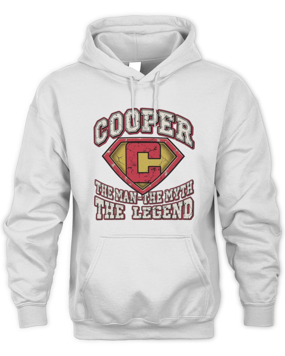 The Man The Myth The Legend Superman Graphic T-Shirt COOPER M1-74 / Unisex Hoodie / white