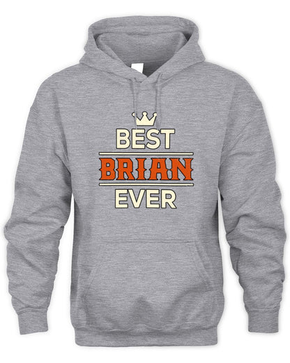Best Your Name With Crown Shirt BRIAN M1-59 / Unisex Hoodie / sport grey