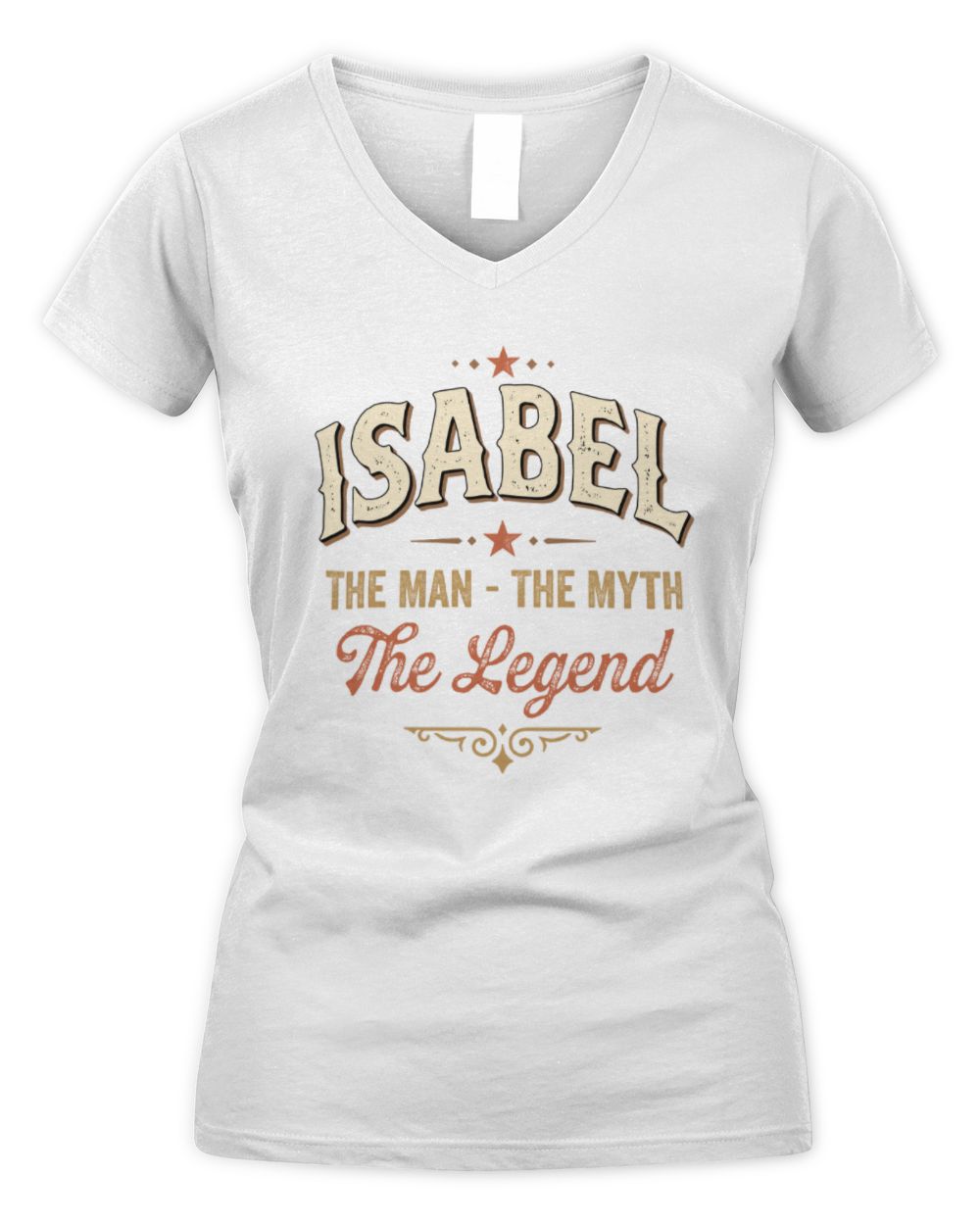 I'm Name I'm Not Rude I Just Have The Balls Funny T-Shirt ISABEL M1-77 / Women's V-Neck T-Shirt / white