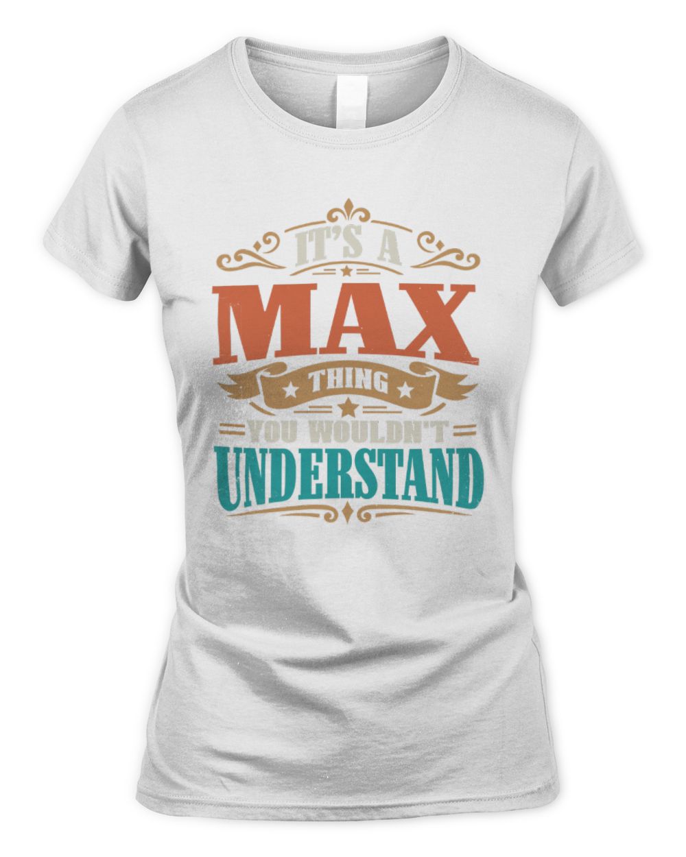 It’s a Name Thing Personalized Retro T-Shirt MAX M1-47 / Women's Standard T-Shirt / white