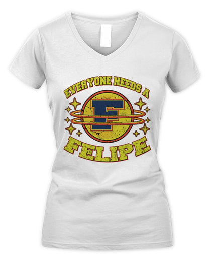 Everyone Needs a Your Name Shirt FELIPE M1-76 / Women's V-Neck T-Shirt / white