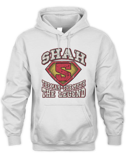 The Man The Myth The Legend Superman Graphic T-Shirt SHAH M1-74 / Unisex Hoodie / white