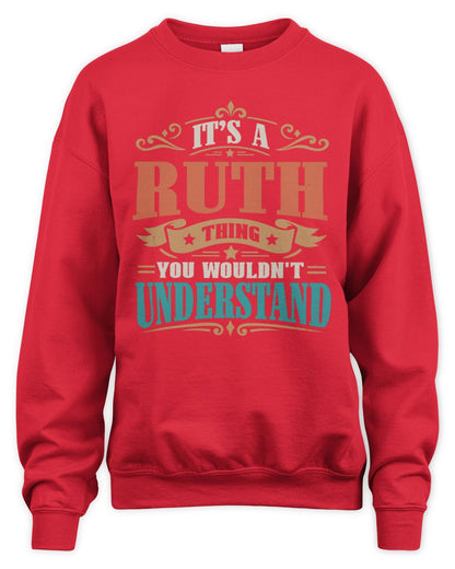 It’s a Name Thing Personalized Retro T-Shirt RUTH M1-47 / Unisex Sweatshirt / red