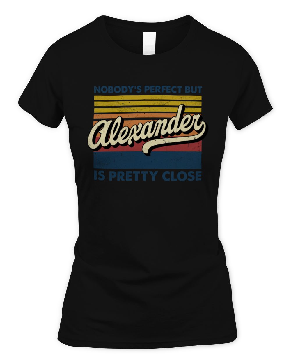 Nobody's Perfect But Your Name Is Pretty Close Retro Shirt ALEXANDER M1-65 / Women's Standard T-Shirt / black