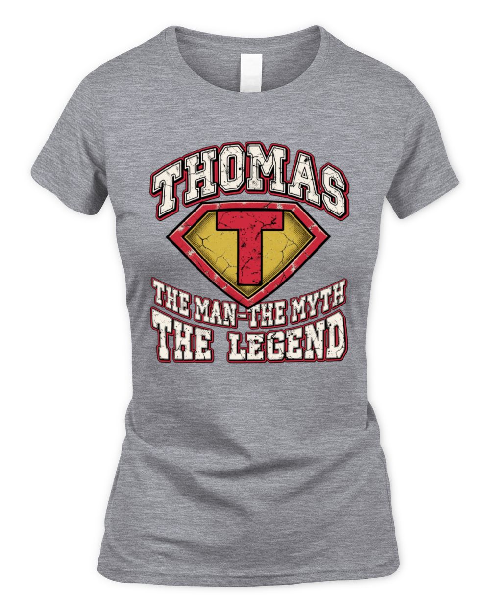 The Man The Myth The Legend Superman Graphic T-Shirt THOMAS M1-74 / Women's Standard T-Shirt / sport grey