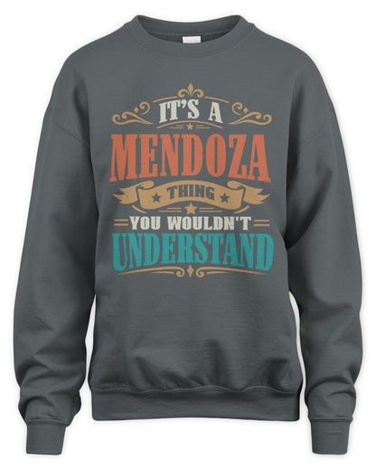 It’s a Name Thing Personalized Retro T-Shirt MENDOZA M1-47 / Unisex Sweatshirt / charcoal
