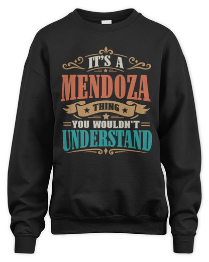 It’s a Name Thing Personalized Retro T-Shirt MENDOZA M1-47 / Unisex Sweatshirt / black