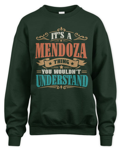 It’s a Name Thing Personalized Retro T-Shirt MENDOZA M1-47 / Unisex Sweatshirt / forest green