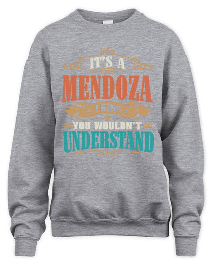 It’s a Name Thing Personalized Retro T-Shirt MENDOZA M1-47 / Unisex Sweatshirt / sport grey
