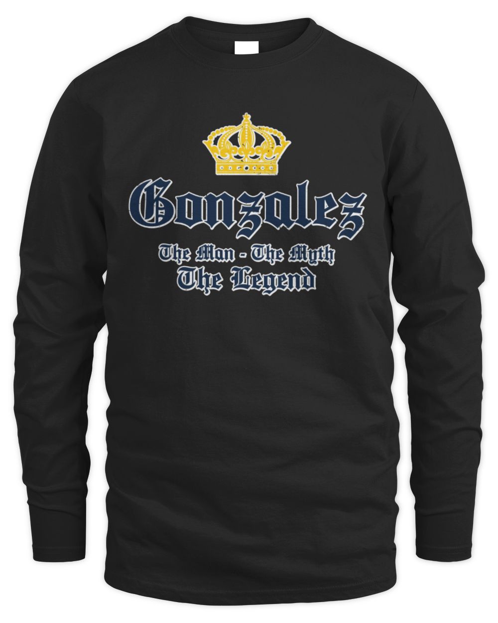 The Man The Myth The Legend Corona Beer T-Shirt GONZALEZ M1-S83 / Men's Long Sleeved T-Shirt / black