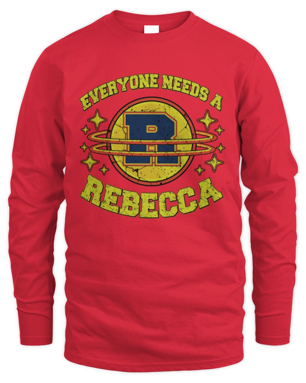 Everyone Needs a Your Name Shirt REBECCA M1-76 / Men's Long Sleeved T-Shirt / red