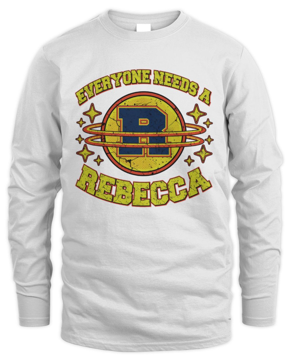 Everyone Needs a Your Name Shirt REBECCA M1-76 / Men's Long Sleeved T-Shirt / white