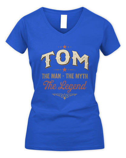 I'm Name I'm Not Rude I Just Have The Balls Funny T-Shirt TOM M1-77 / Women's V-Neck T-Shirt / royal