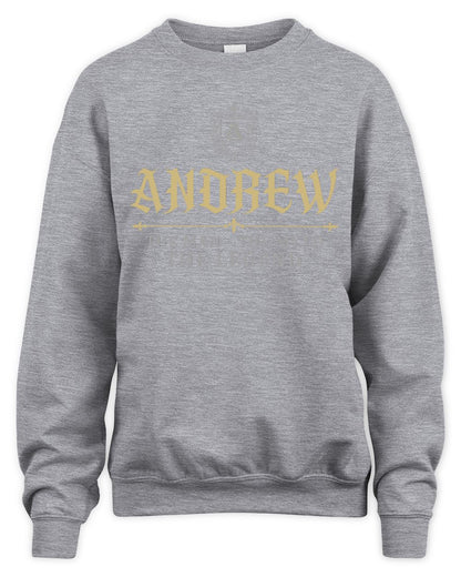The Man The Myth The Legend Western Shirt ANDREW M1-78 / Unisex Sweatshirt / sport grey
