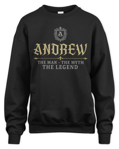 The Man The Myth The Legend Western Shirt ANDREW M1-78 / Unisex Sweatshirt / black
