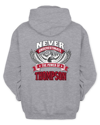 Never Underestimate Your Name Eagle Mountain Shirt THOMPSON M1-61 / Unisex Hoodie / sport grey