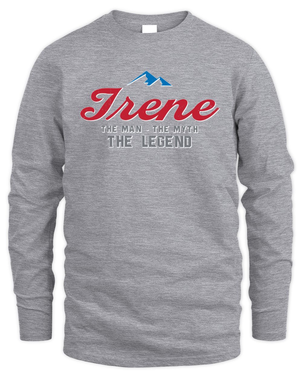 The Man The Myth The Legend Coors Light Beer T-Shirt IRENE M1-S84 / Men's Long Sleeved T-Shirt / sport grey