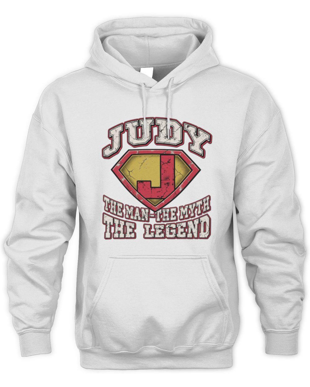 The Man The Myth The Legend Superman Graphic T-Shirt JUDY M1-74 / Unisex Hoodie / white
