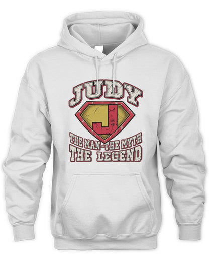 The Man The Myth The Legend Superman Graphic T-Shirt JUDY M1-74 / Unisex Hoodie / white