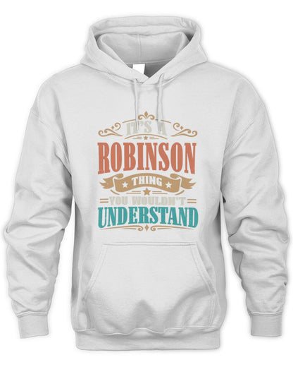 It’s a Name Thing Personalized Retro T-Shirt ROBINSON M1-47 / Unisex Hoodie / white